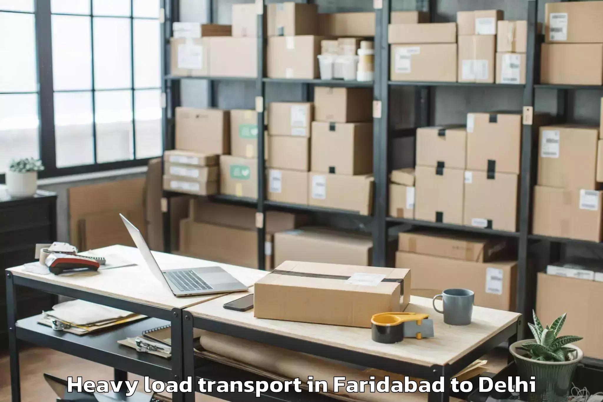 Book Faridabad to Jamia Hamdard New Delhi Heavy Load Transport Online